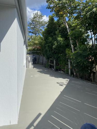 concrete slab back of the house